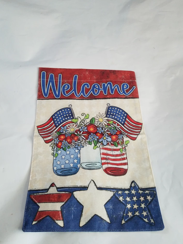American Flag Welcome Garden Flag