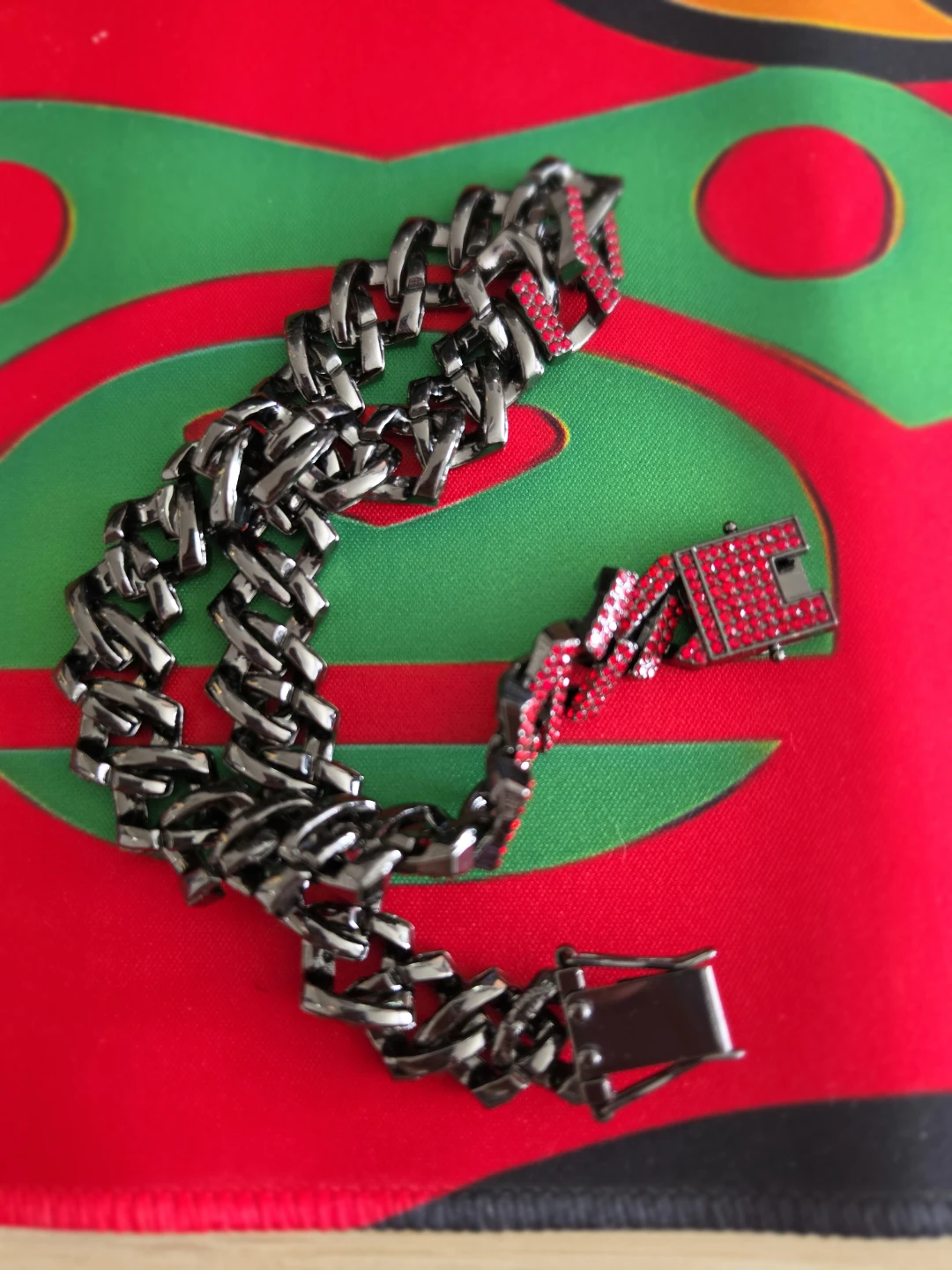 Red Cuban Link Chain Necklace - photo 2
