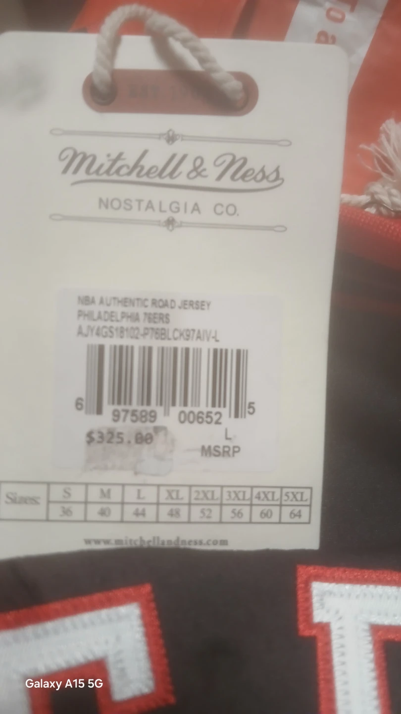 Mitchell & Ness Allen Iverson 76ers Authentic Road Jersey Size L - photo 2
