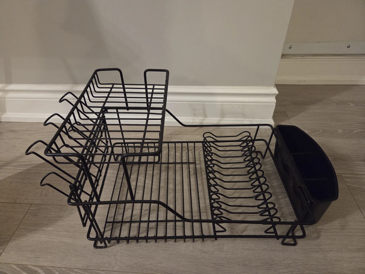 2-Tier Black Metal Dish Rack - photo 3