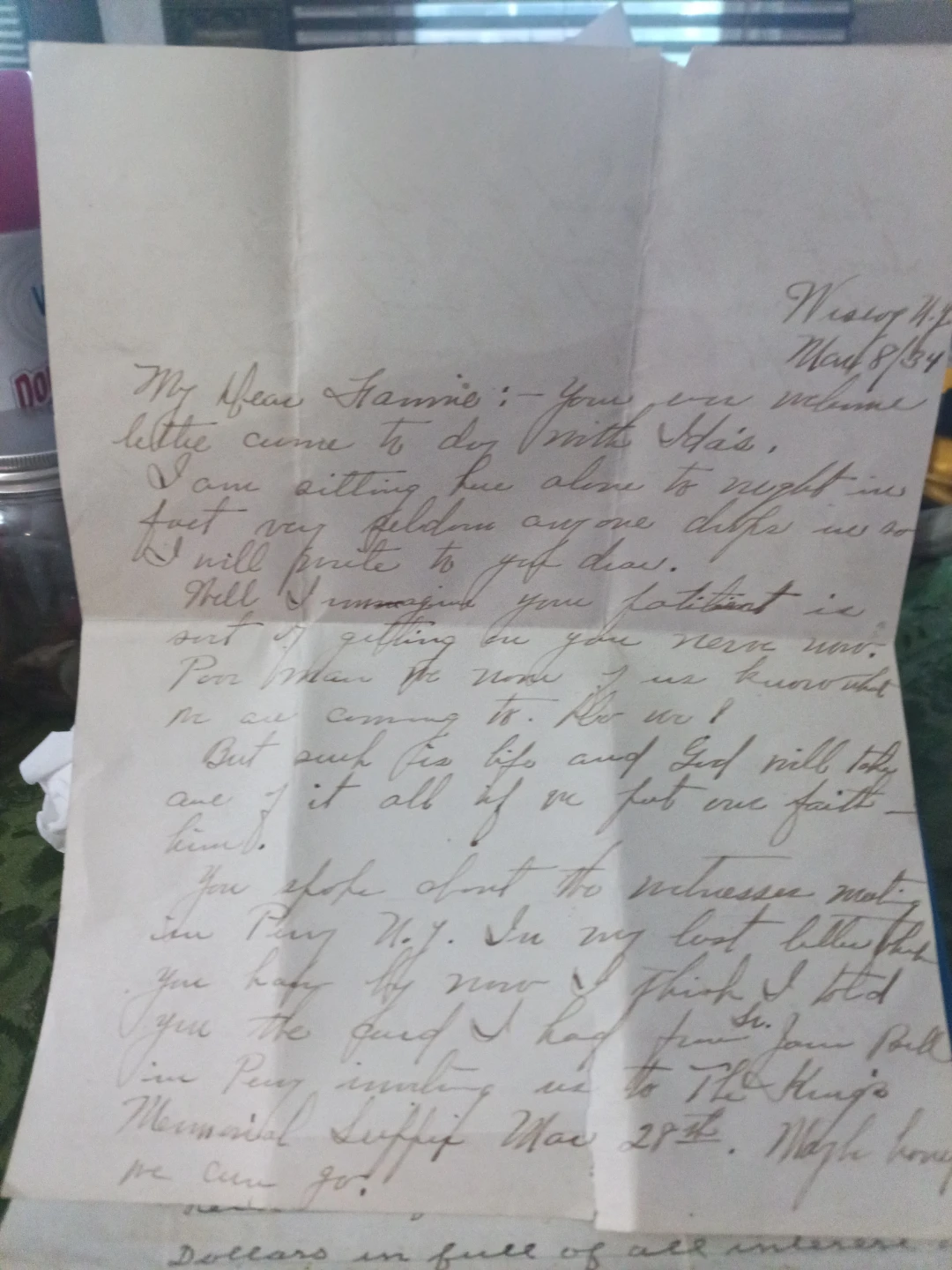 Antique Handwritten Letter - May 8, 1934