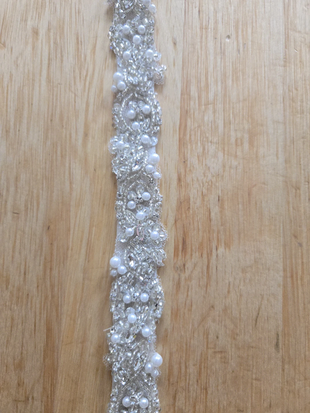 Justin Alexander Bridal Sash Ivory/Silver Size 10 - photo 2