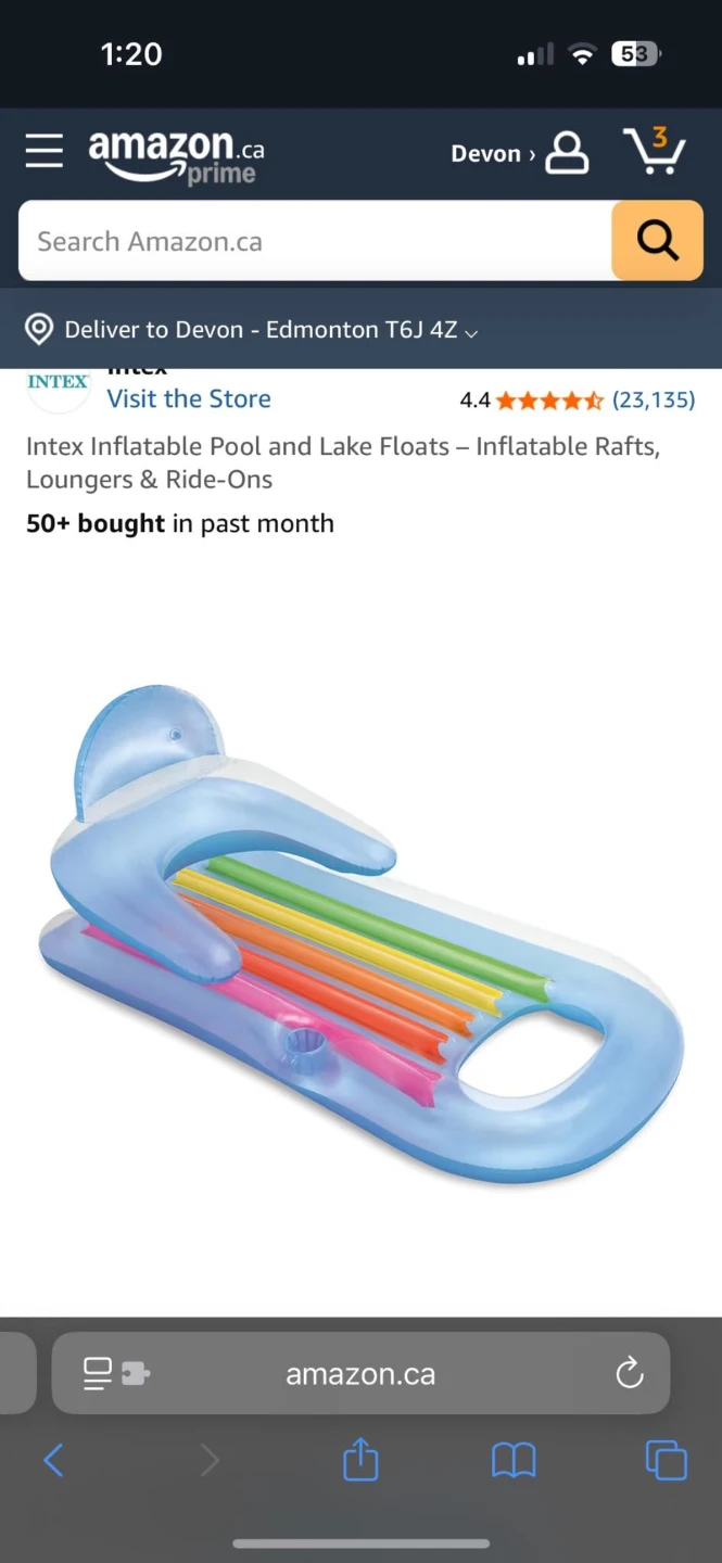 Intex Inflatable Pool and Lake Float Lounger