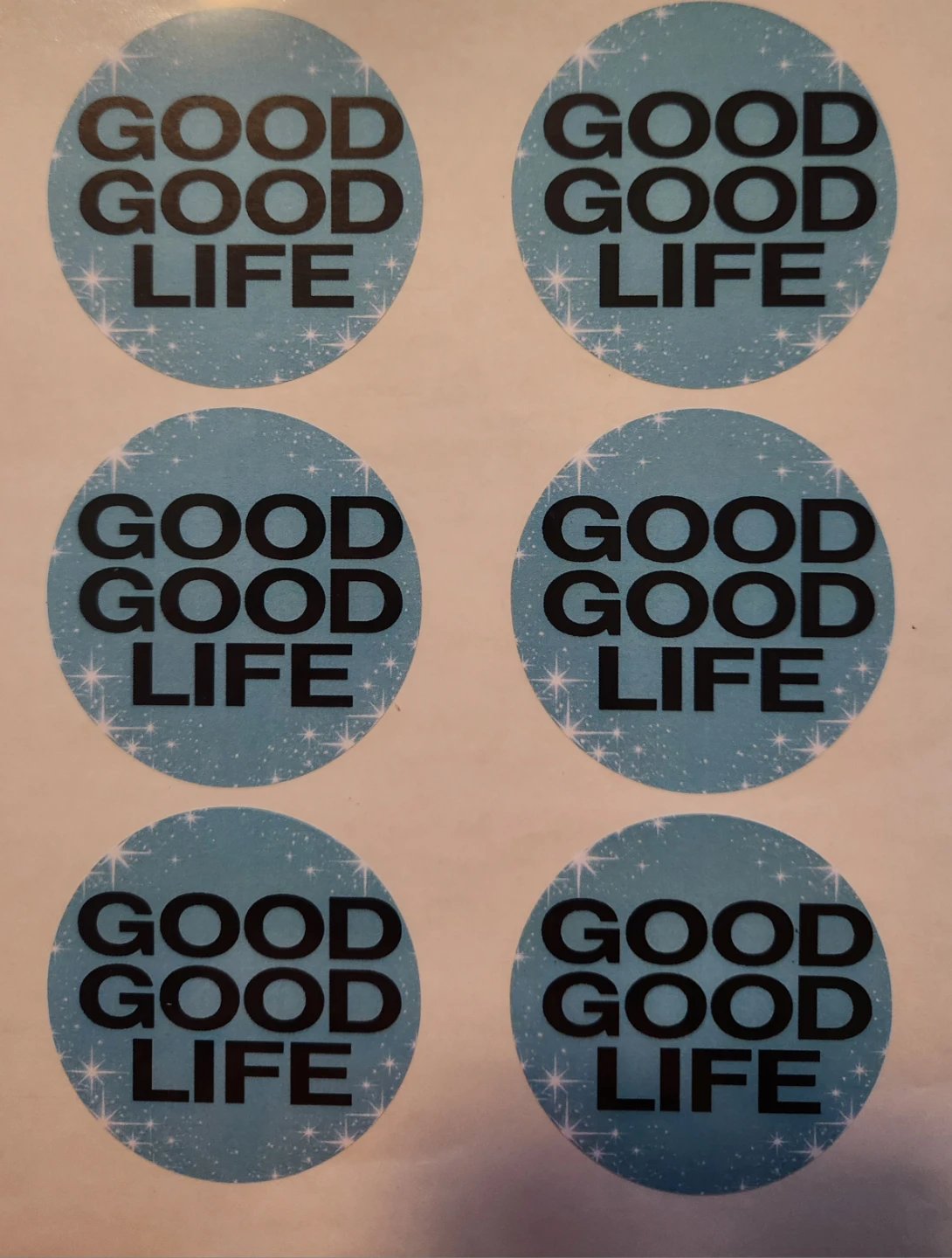 GOOD GOOD LIFE Stickers - 6 Pack