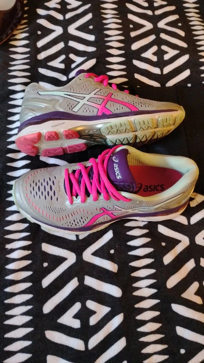 Asics Women's Running Shoes Grey Pink Purple - photo 2