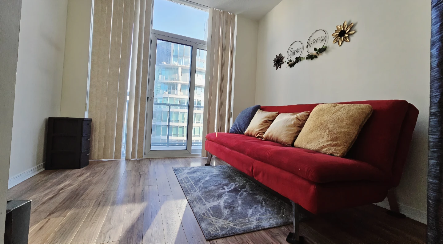 Red Sofa Bed Futon - photo 2