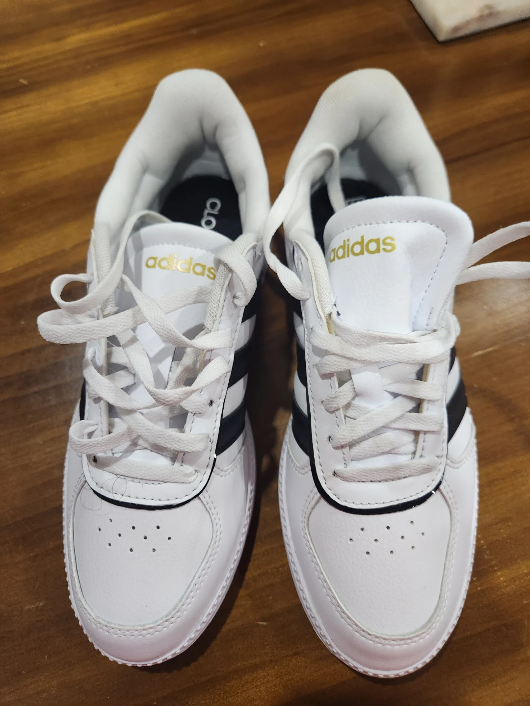 Adidas White and Black Sneakers Size 6