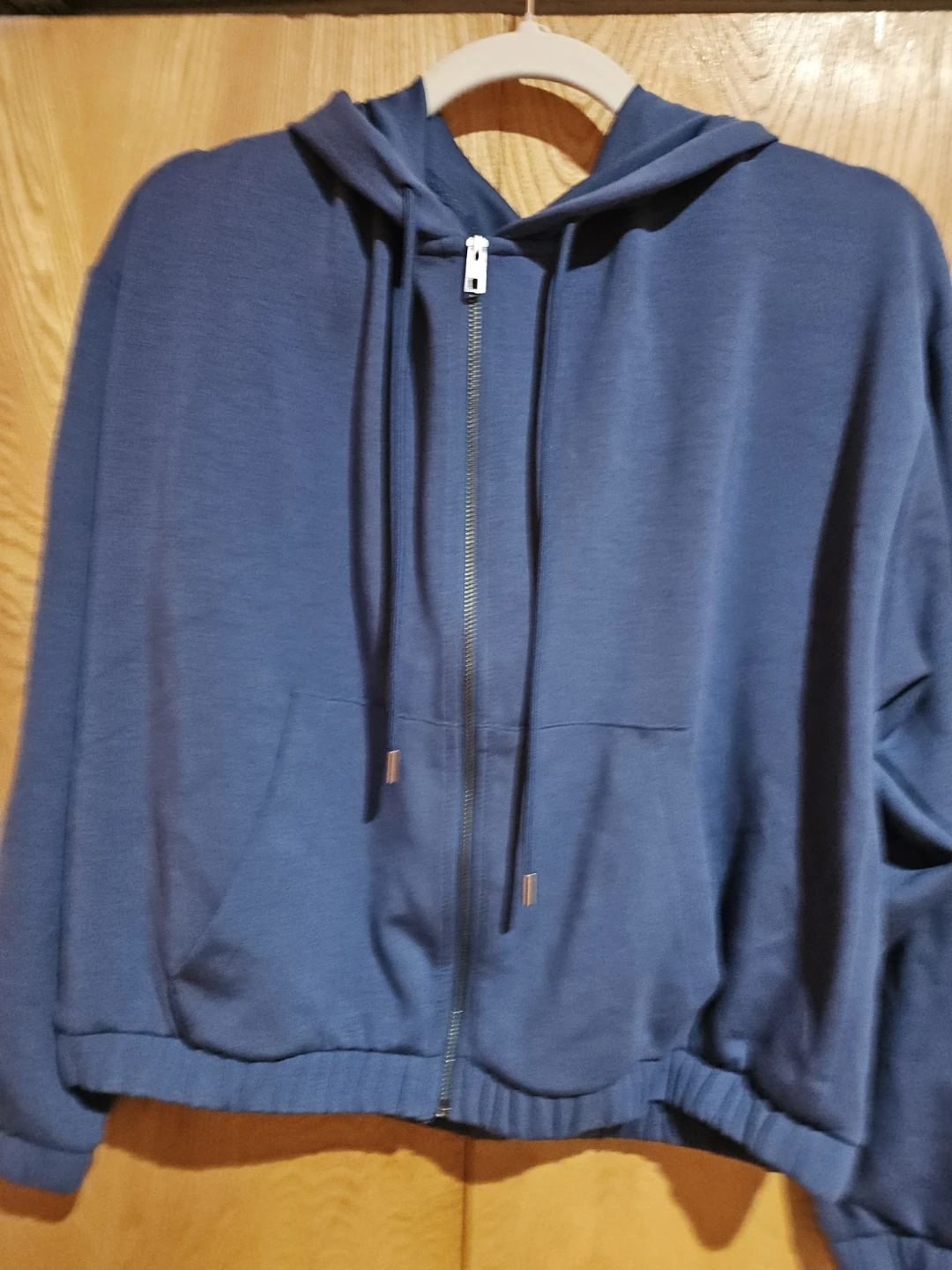 A New Day Women's Blue Zip-Up Hoodie Size S