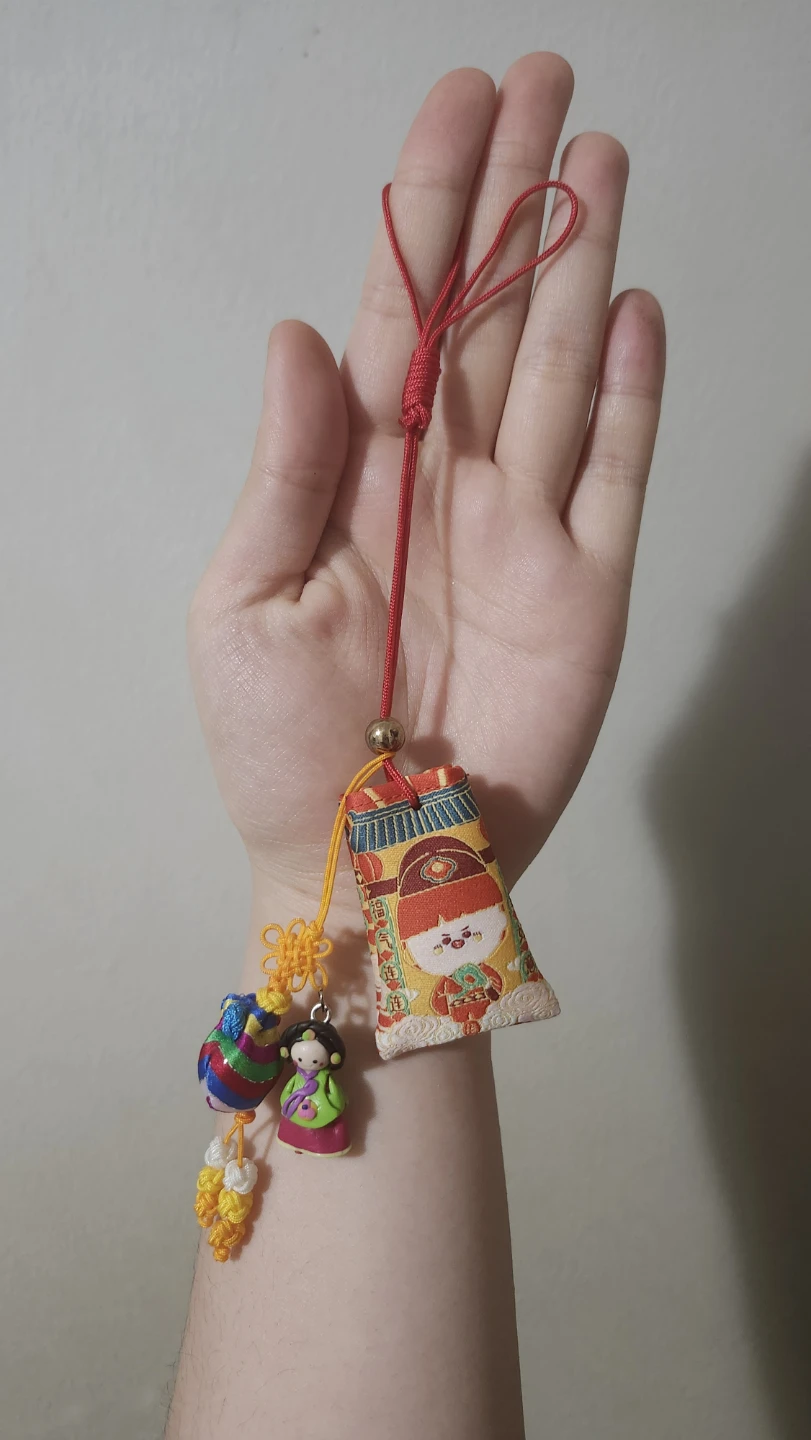 Fabric Tassel Charm with Mini Doll