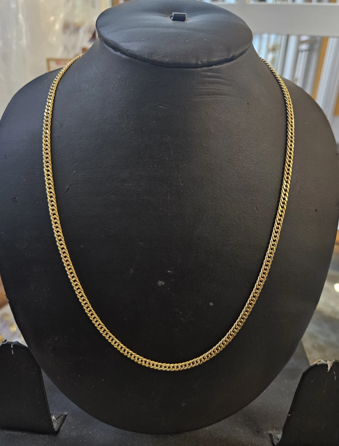 18kt 20"  Double Curb Gold Chain