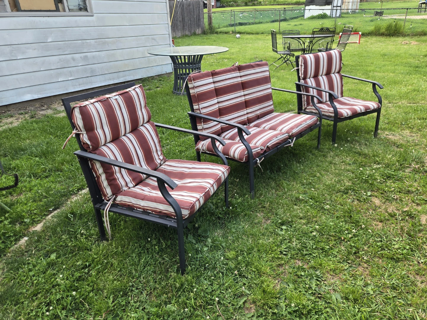 Patio Furniture Set - 2 Chairs & 1 Loveseat