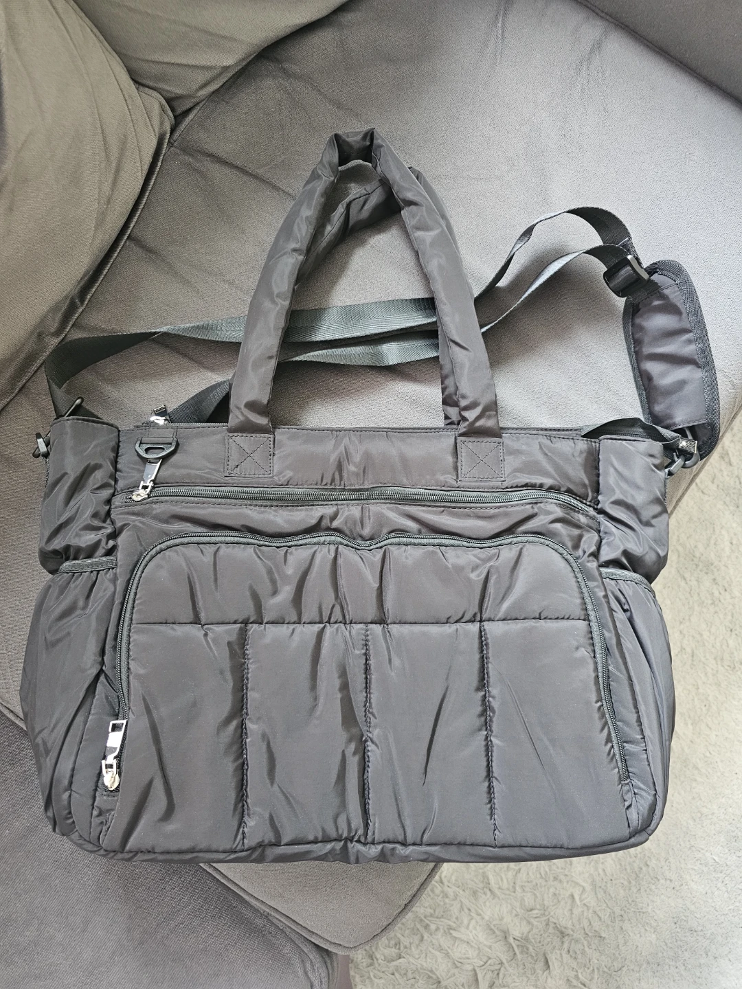 Women's Teacher/Nurse Puffer Laptop Tote Bag, Black 🛄 🧳 👝 👜