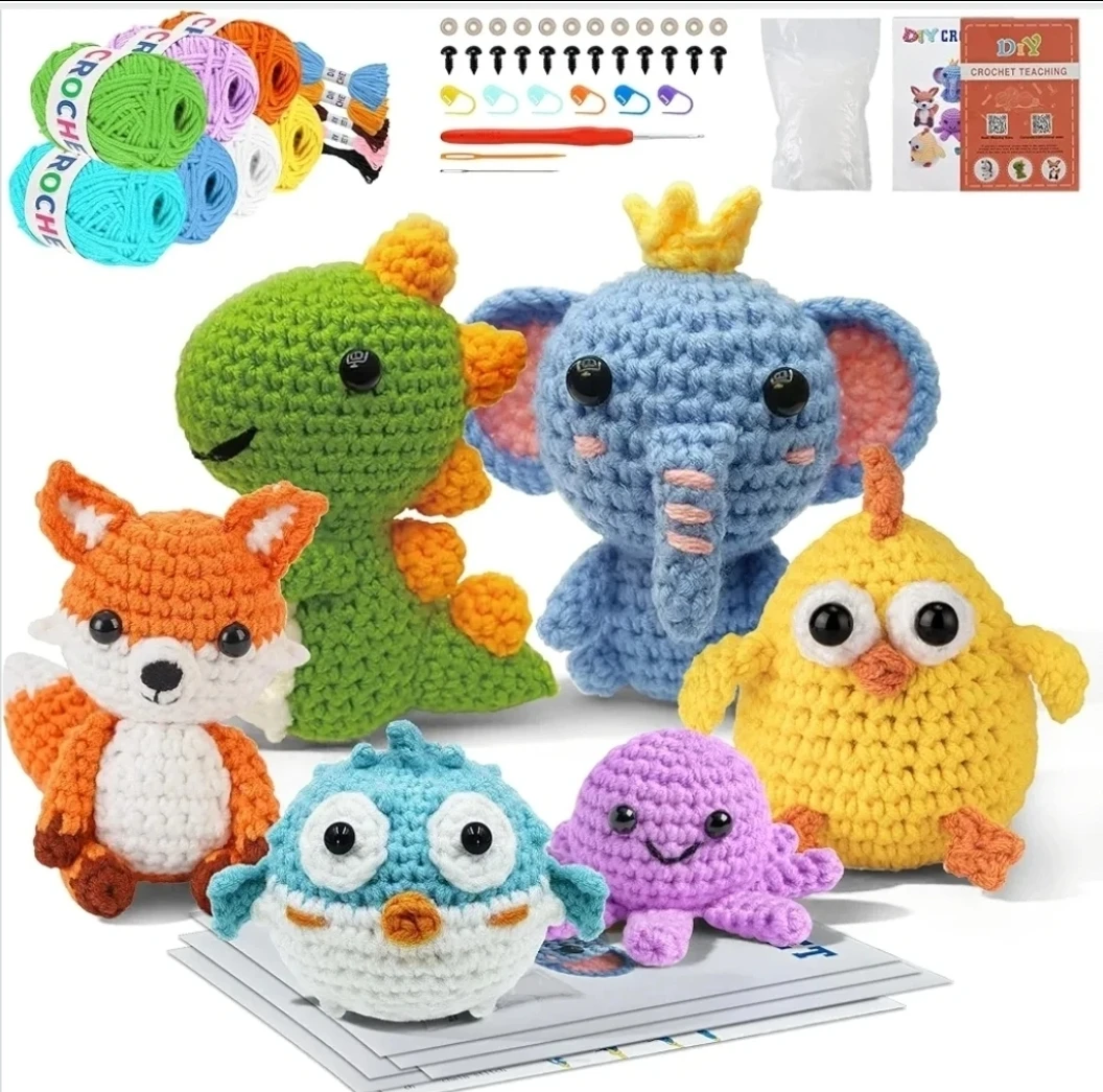 New DIY Crochet Kit - Stuffed Animals