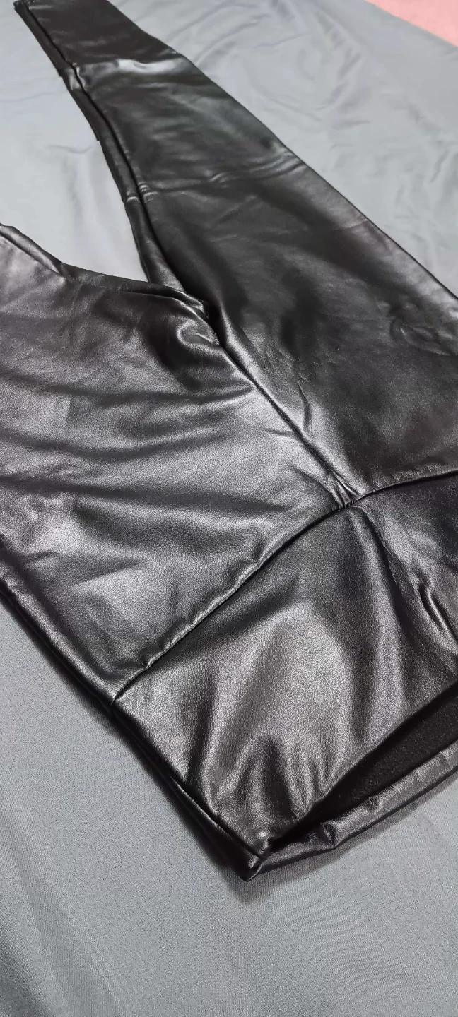 Black Faux Leather Leggings - photo 2