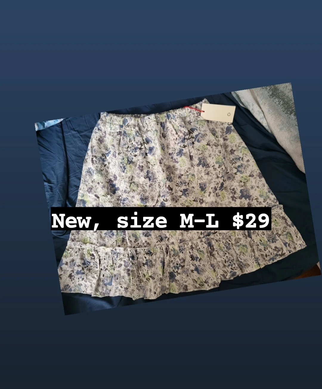Floral Tiered Skirt - Size M-L