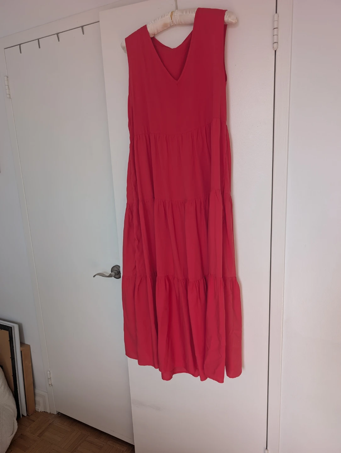 Red Tiered Maxi Dress