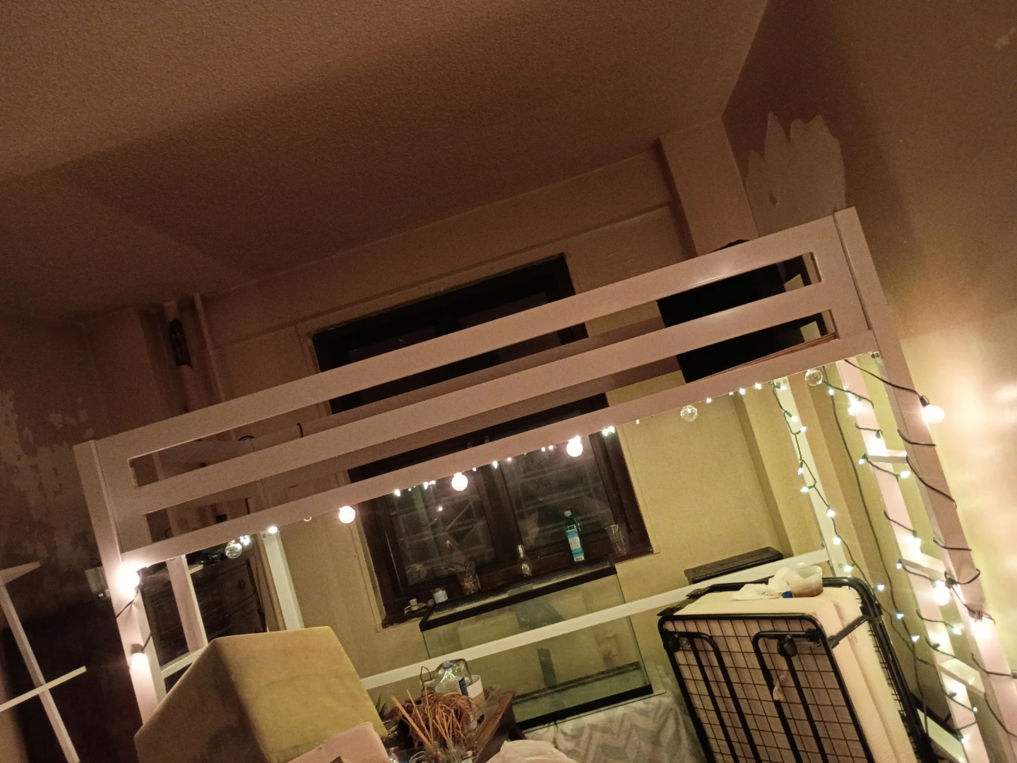 Walker Edison White Metal Twin Loft Bed Frame