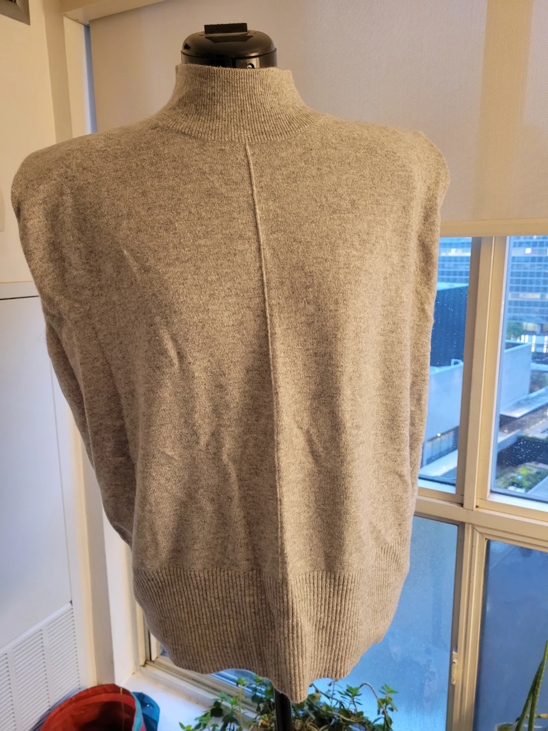 Light Grey Funnel Neck Sleeveless Sweater Vest - Mango