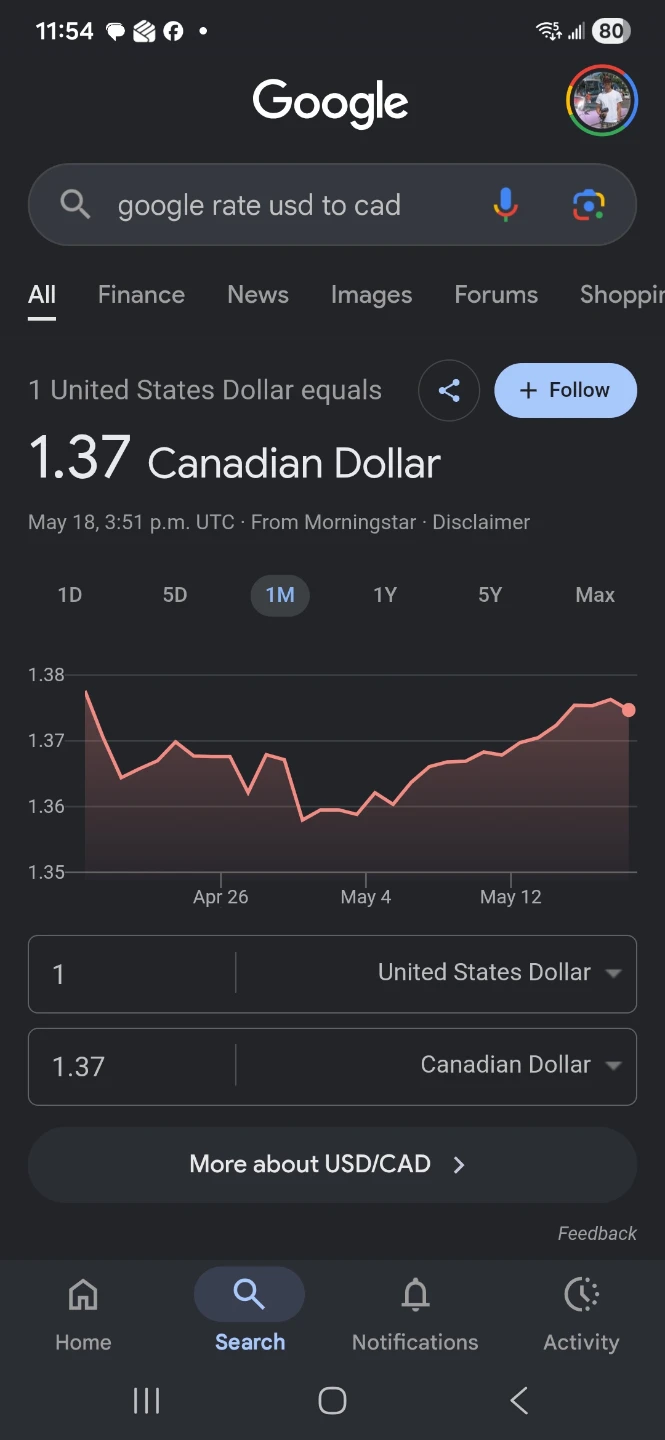 US dollars