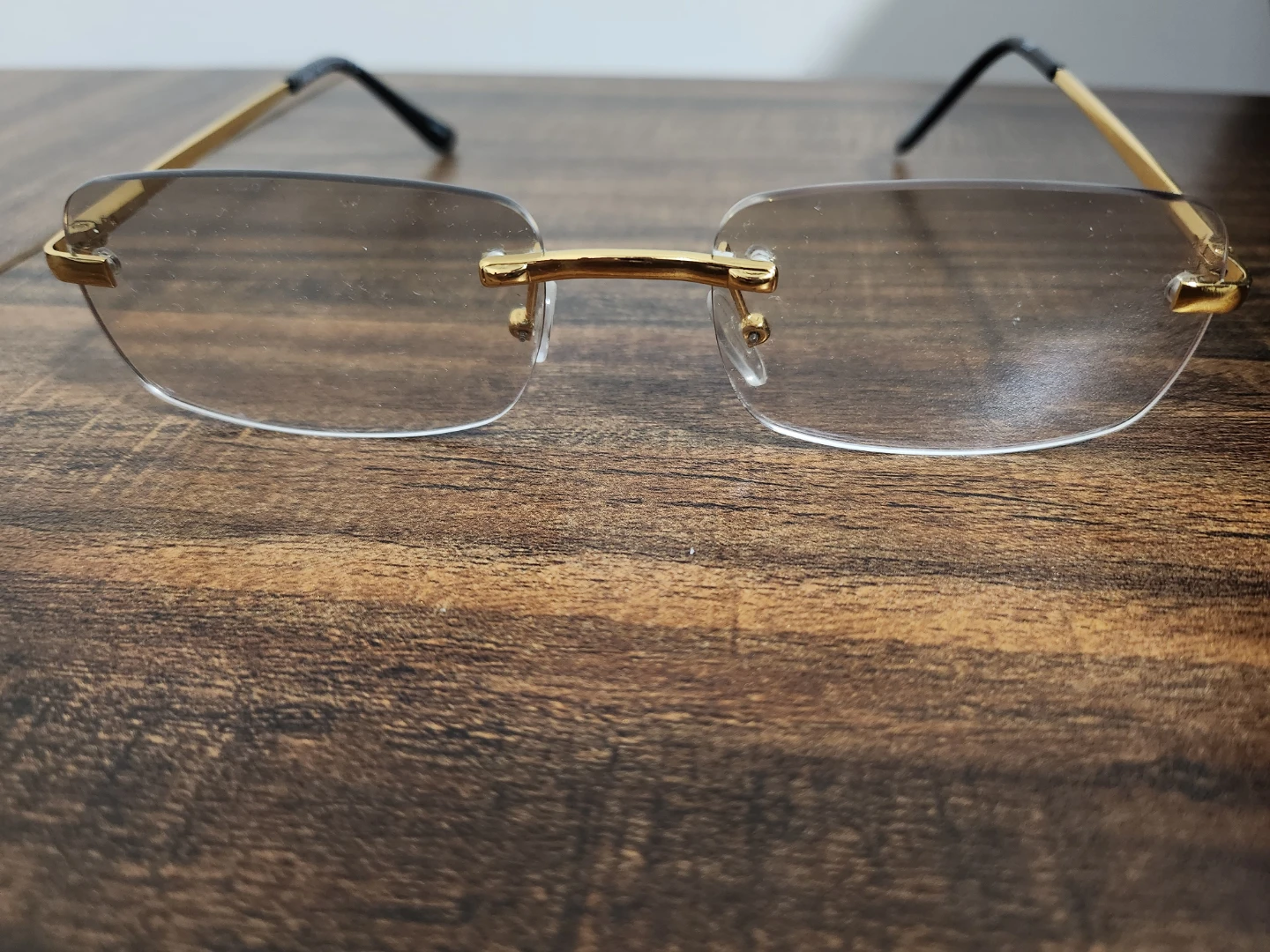 Rimless Gold Sunglasses