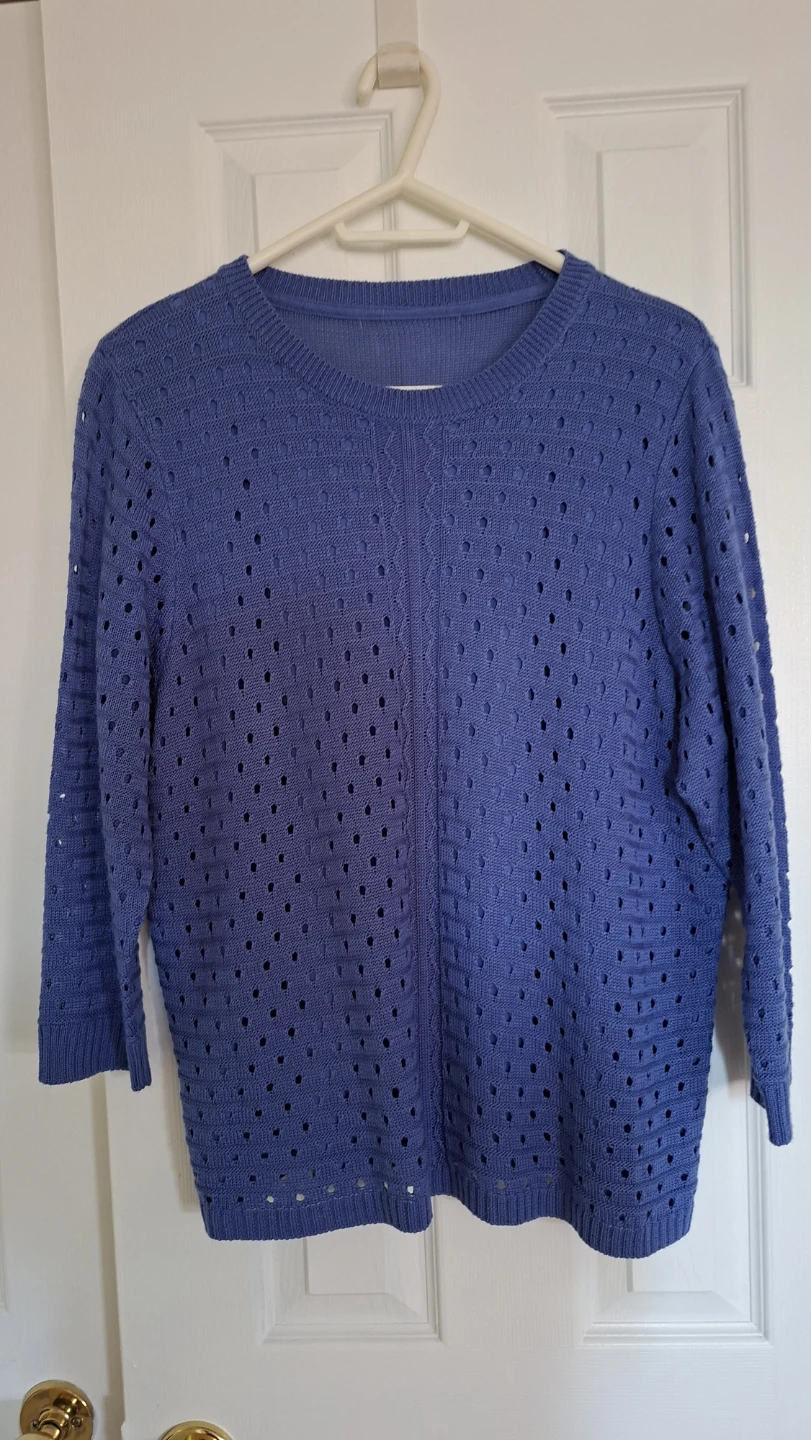 Blue women's knit sweater