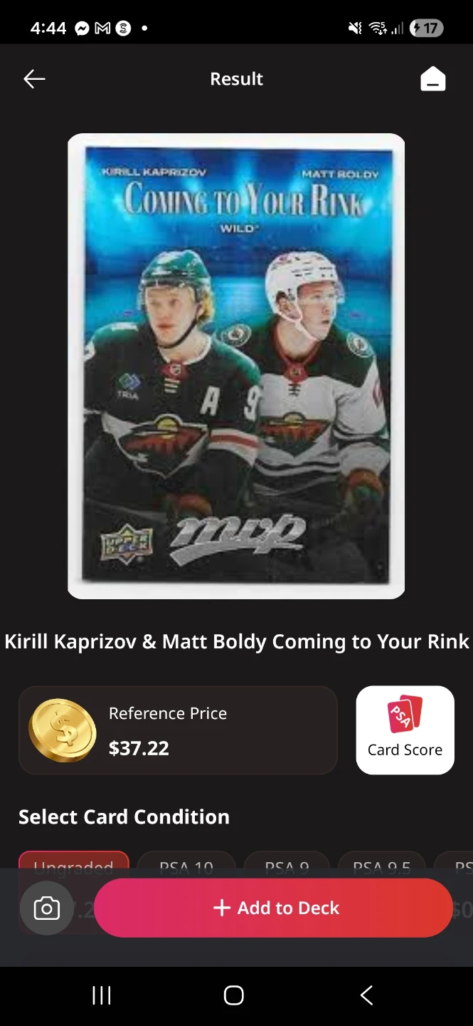 Kirill Kaprizov & Matt Boldy Coming to Your Rink MVP Hockey Card