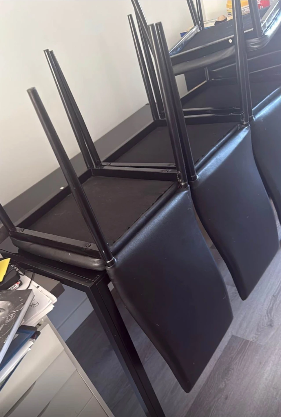 Black Dining Table Set with 4 Chairs - photo 2