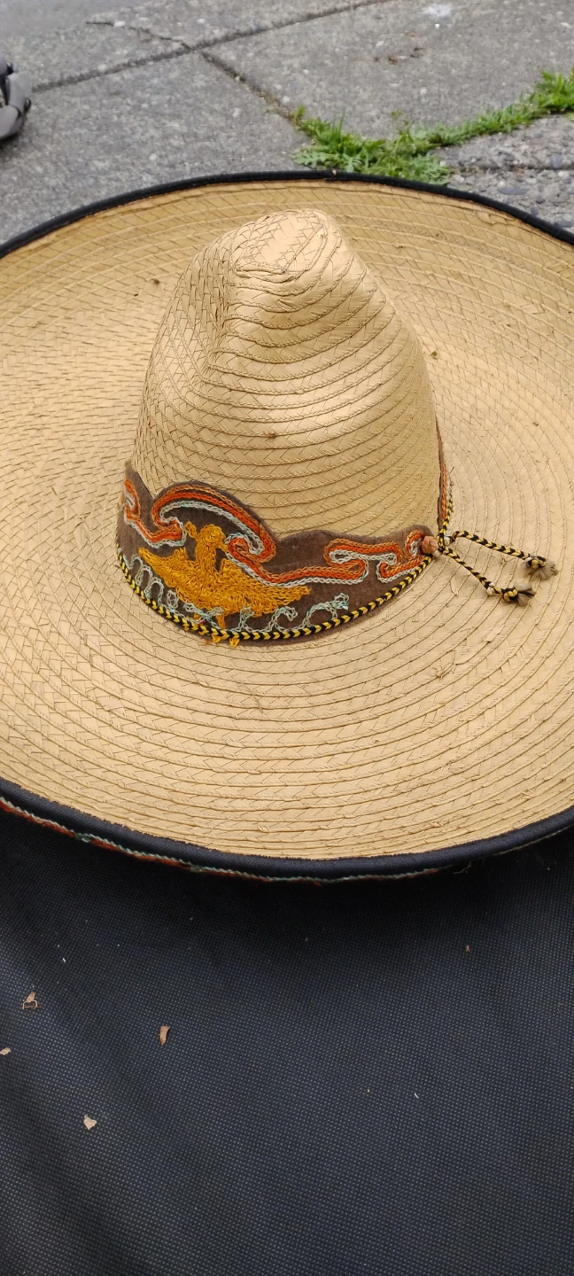 Straw Sombrero Hat with Decorative Band - photo 2