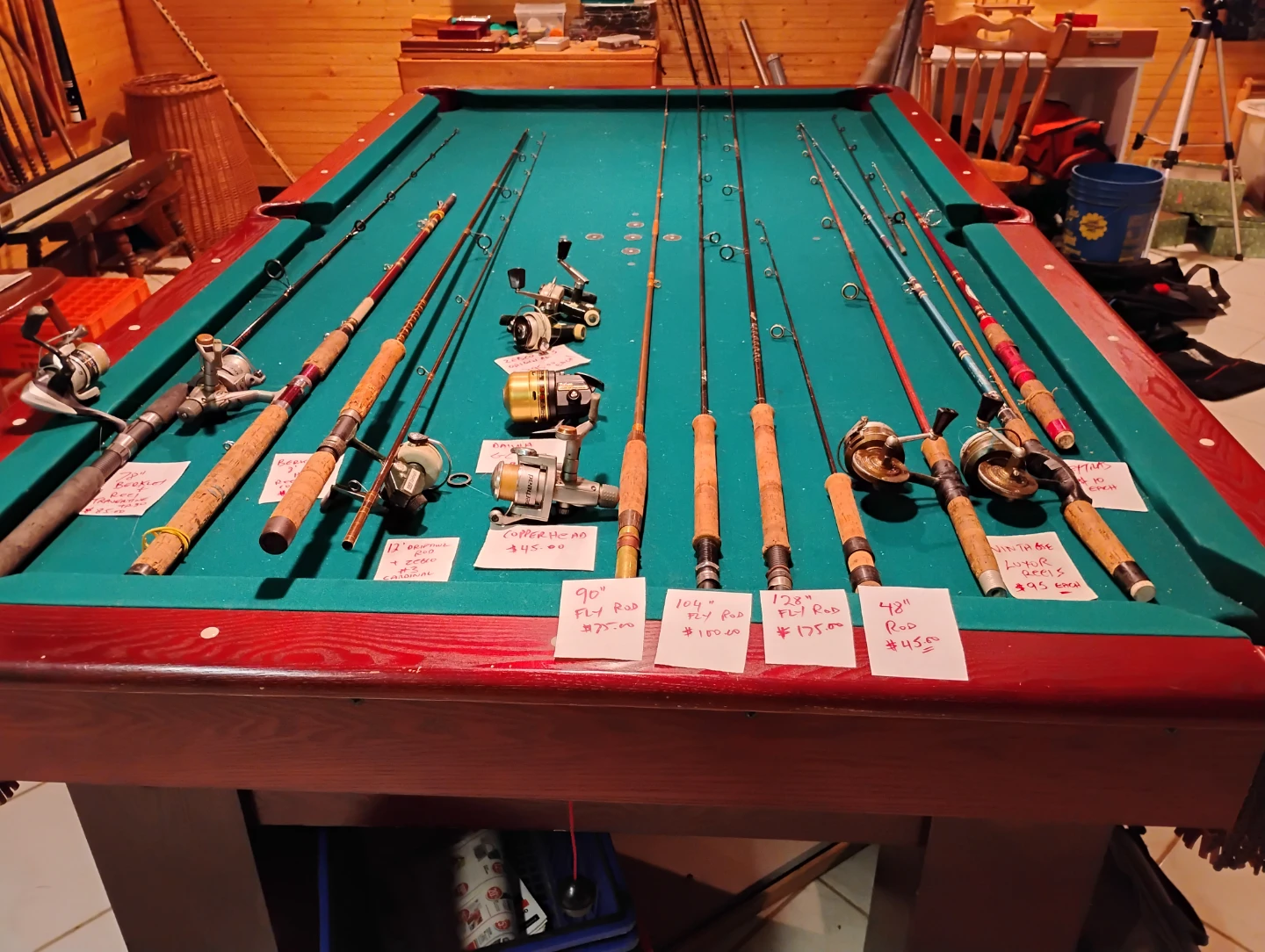 Vintage fishing equipment