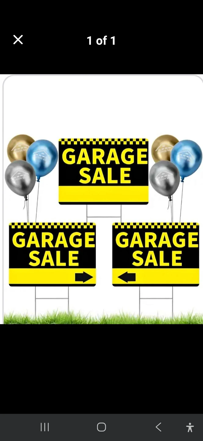 Garage Sale Yard Signs with Balloons