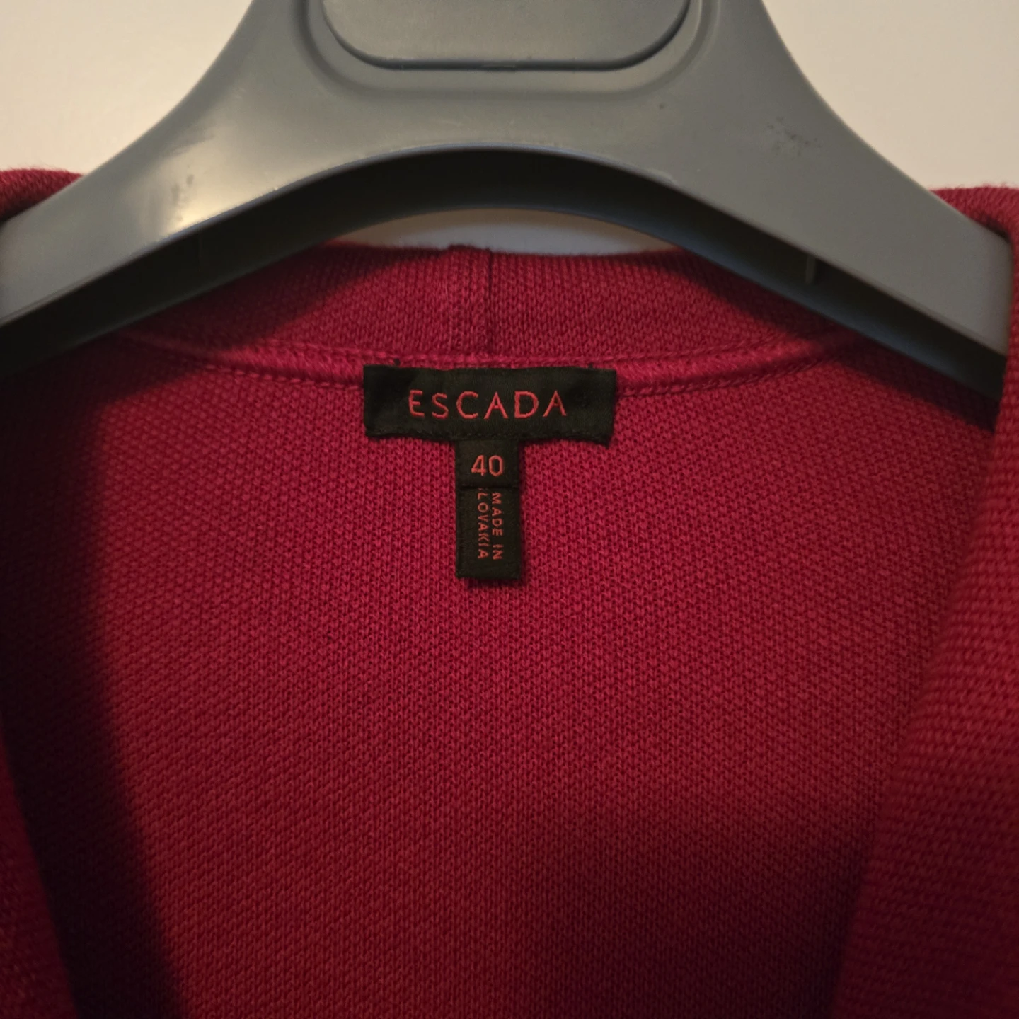 Escada Red Full-Zip Knit Jacket Size 40 - photo 2