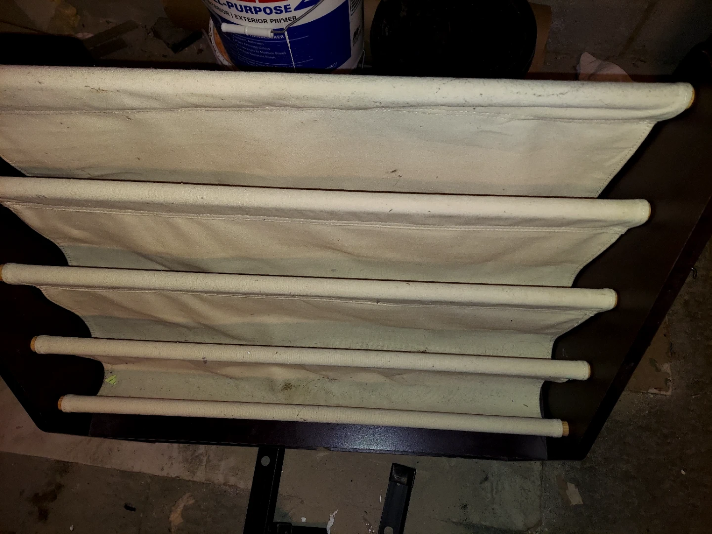 Wooden Bookshelf with Fabric Shelves - photo 2