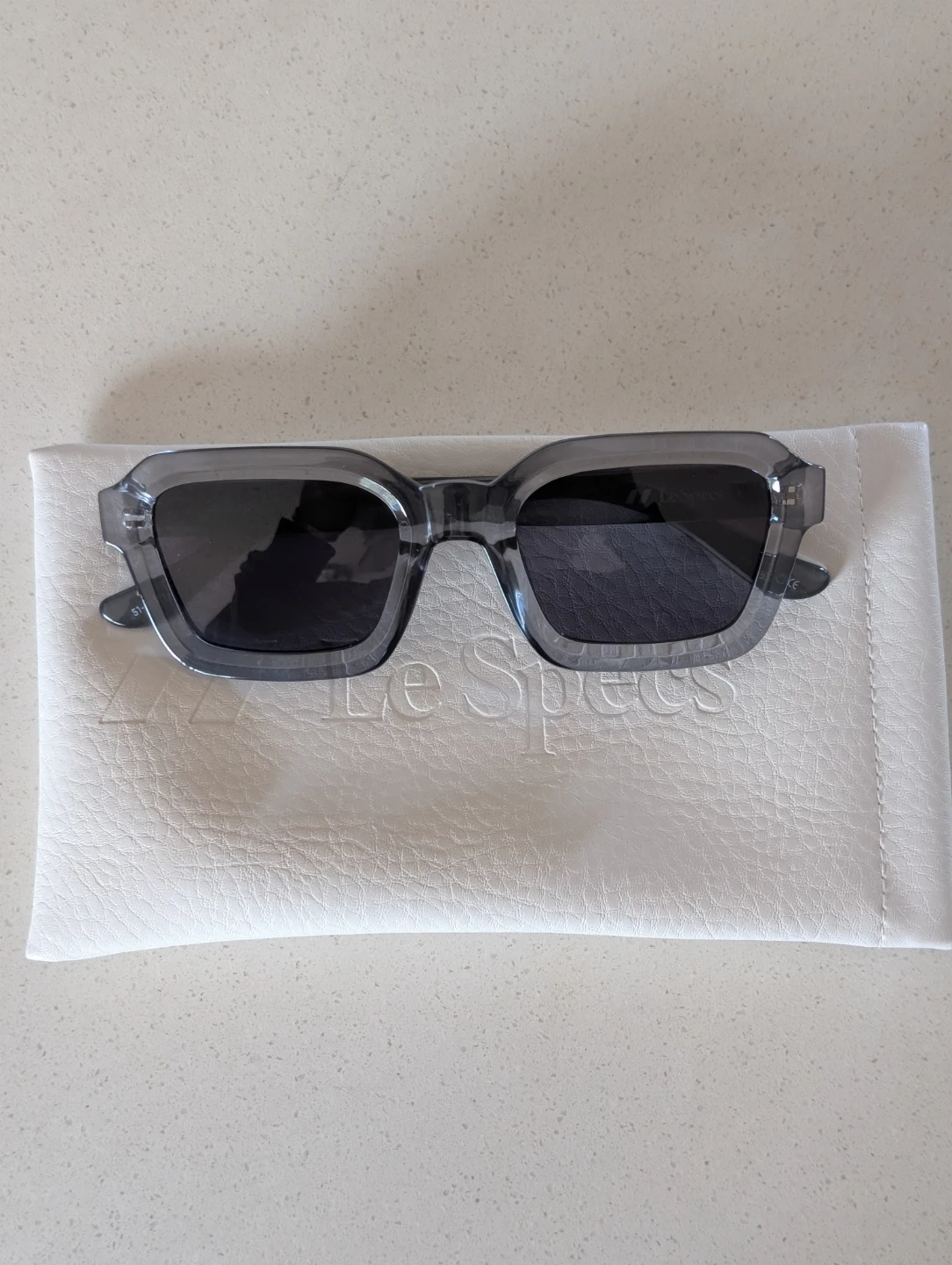 Le Specs Grey Sunglasses with Pouch