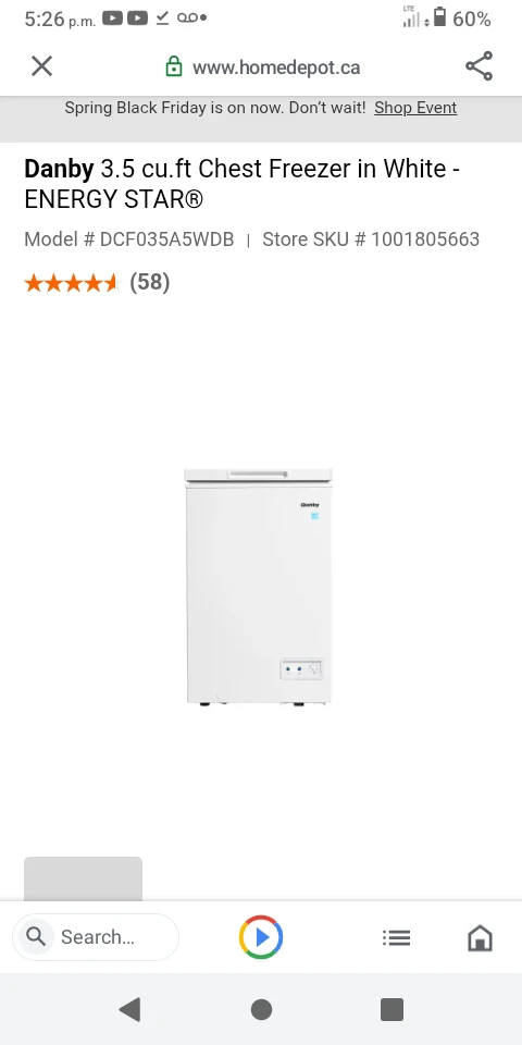 Danby 3.5 cu.ft Chest Freezer in White - ENERGY STAR®