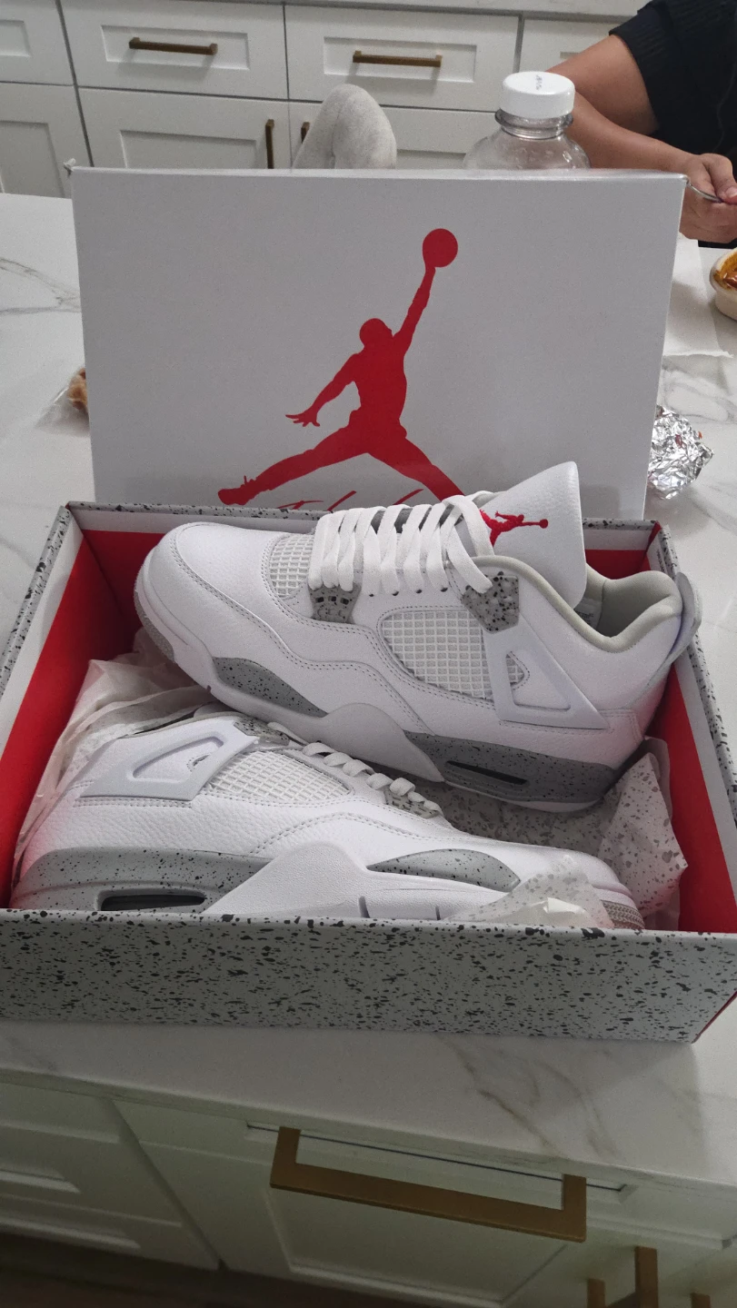 Jordan 4 Retro White Cement Sneakers - photo 4