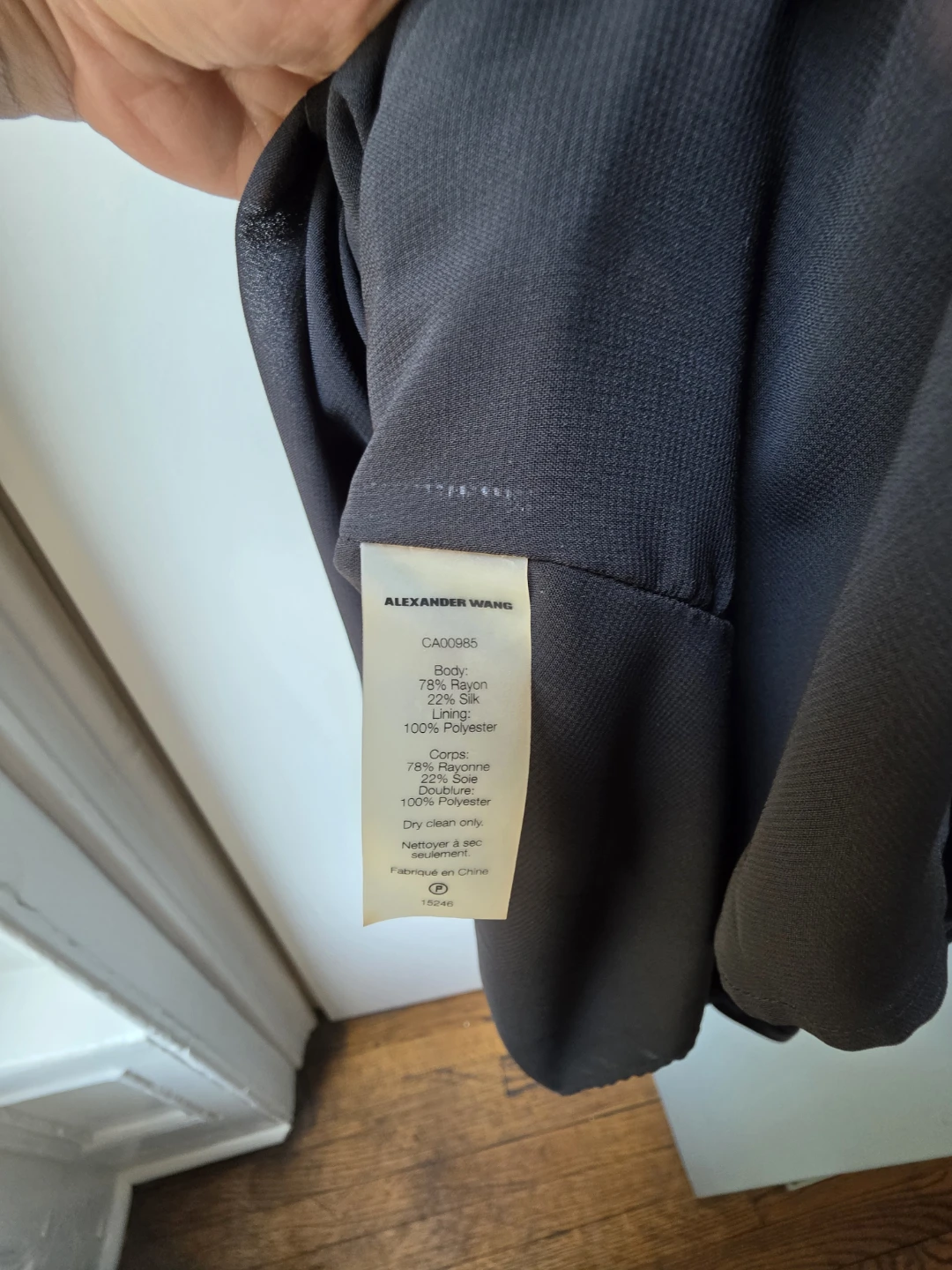 Alexander Wang Black Velvet Dress Size 8 - photo 3