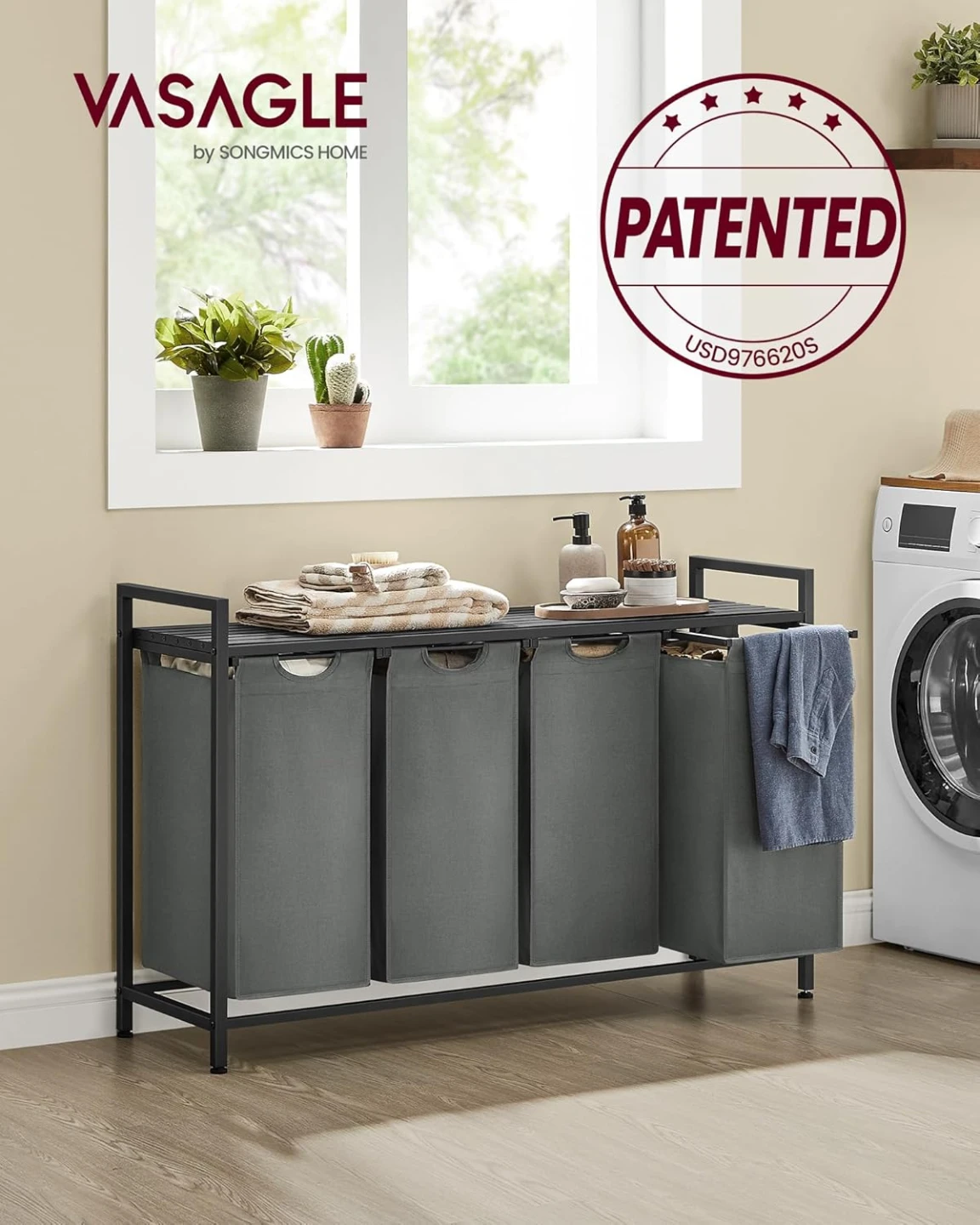 VASAGLE Laundry Hamper, Laundry Basket, Laundry Sorter - photo 2