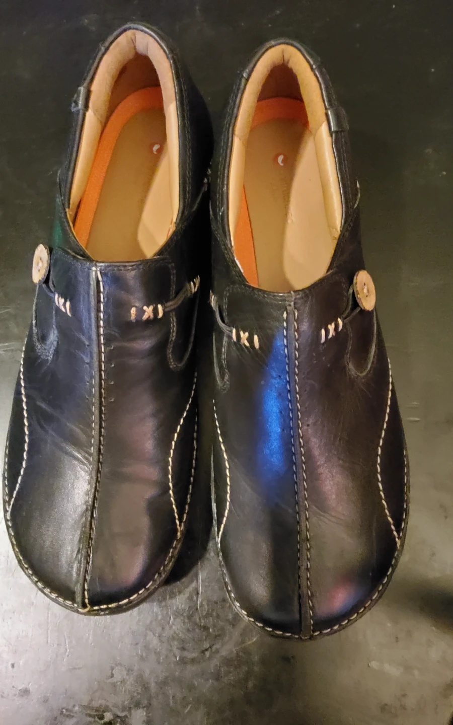 Clarks Black Leather Clogs - photo 2