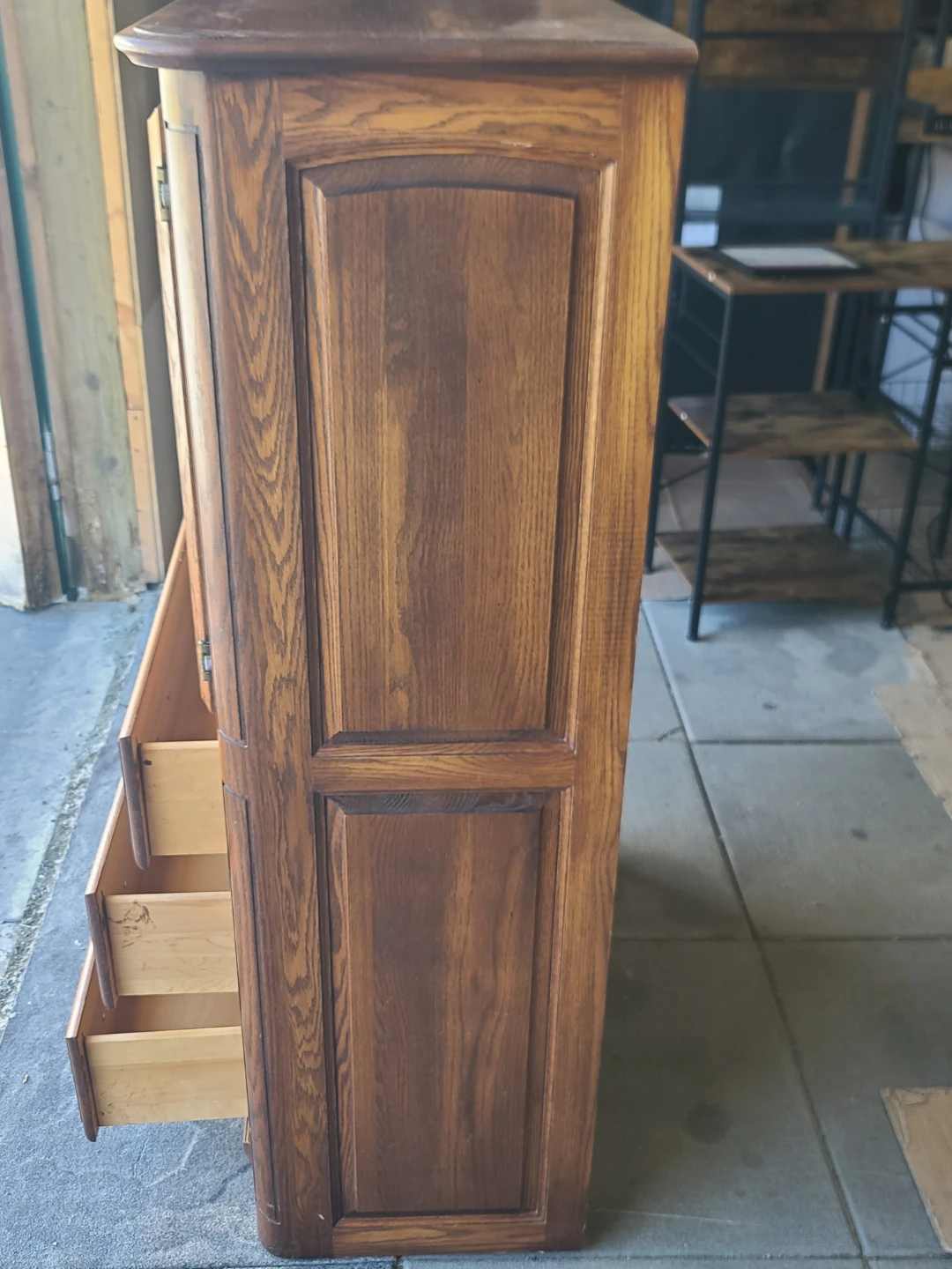 Solid Wood Armoire with Drawers - photo 3