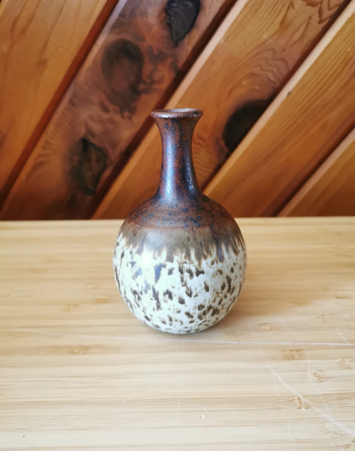 Vintage Signed Handmade Studio Pottery Bud Vase Lorraine Oberg