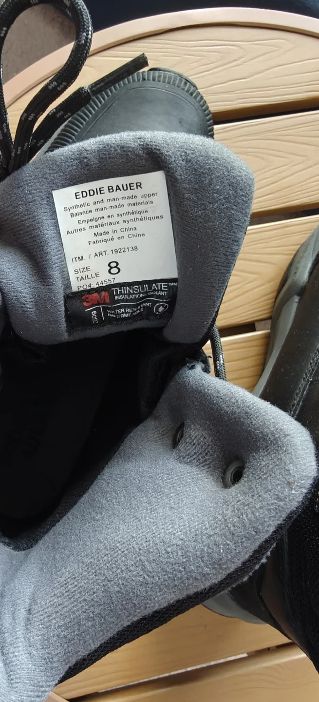 Eddie Bauer Black Insulated Winter Boots - Size 8 - photo 3