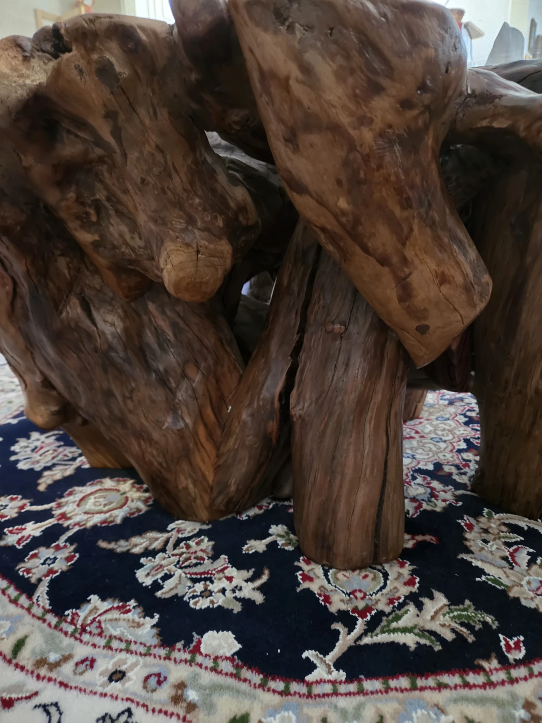 Unique Driftwood Coffee Table with Glass Top - photo 3