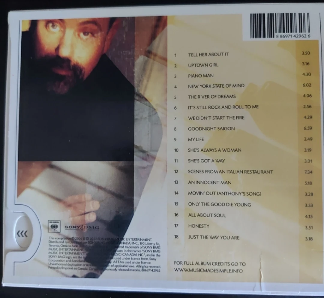 Billy Joel Piano Man: The Very Best Of CD - photo 2