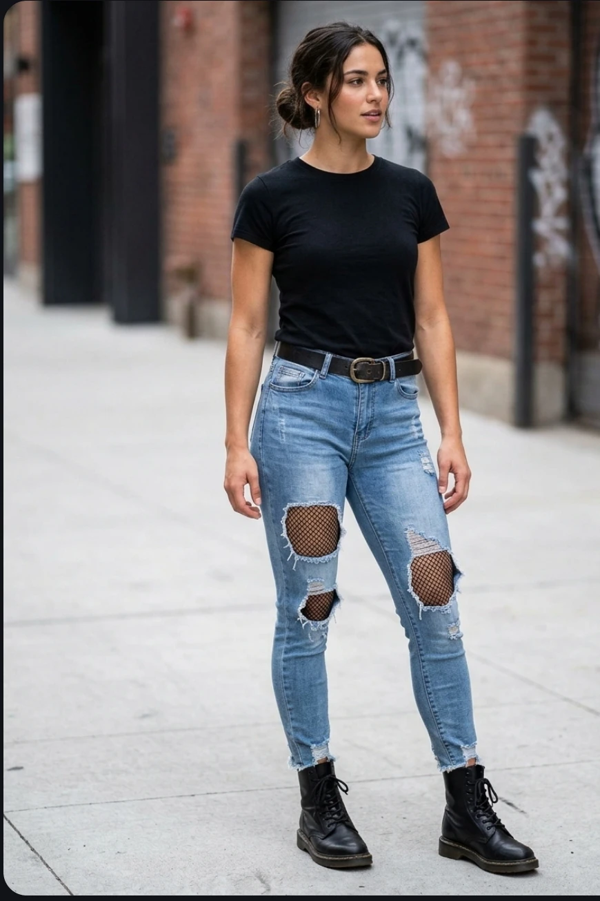 Distressed Light Wash Jeans