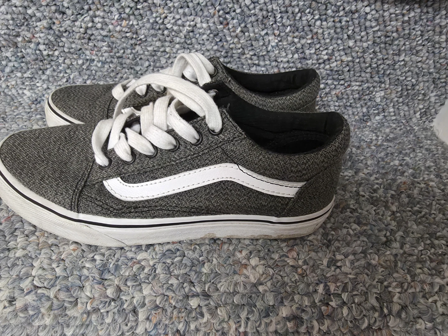 Grey vans size 4 kids