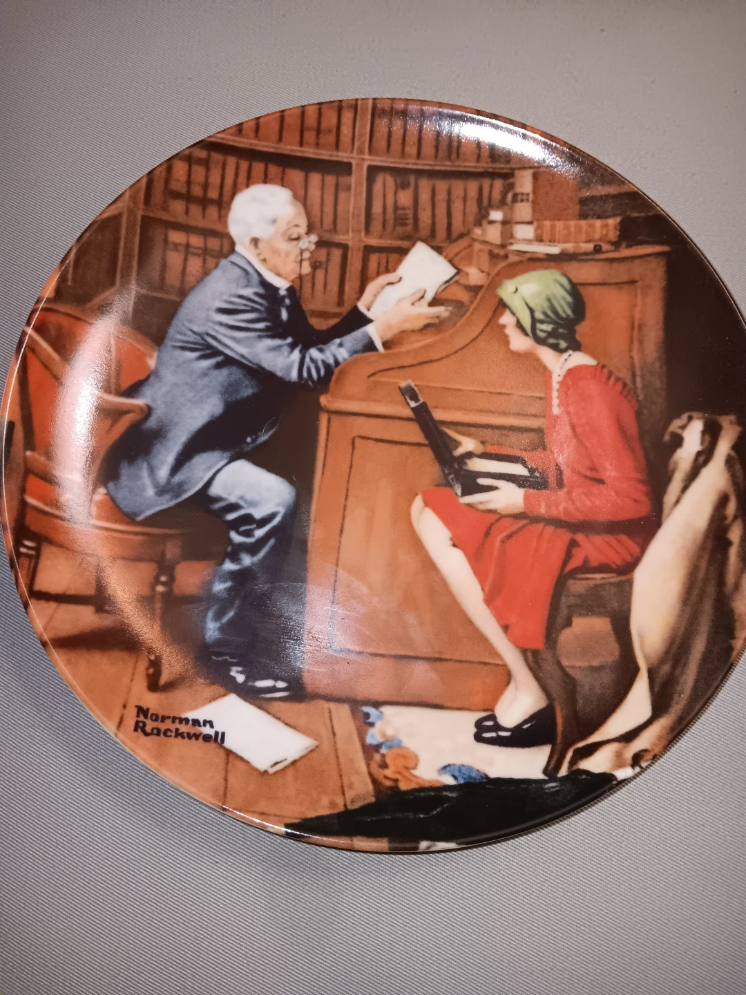 Norman Rockwell "The Professor" Collector Plate 1986 - photo 2
