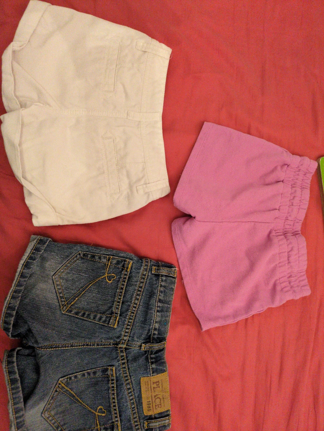 Girls' Shorts Bundle - White, Pink, Denim - photo 2