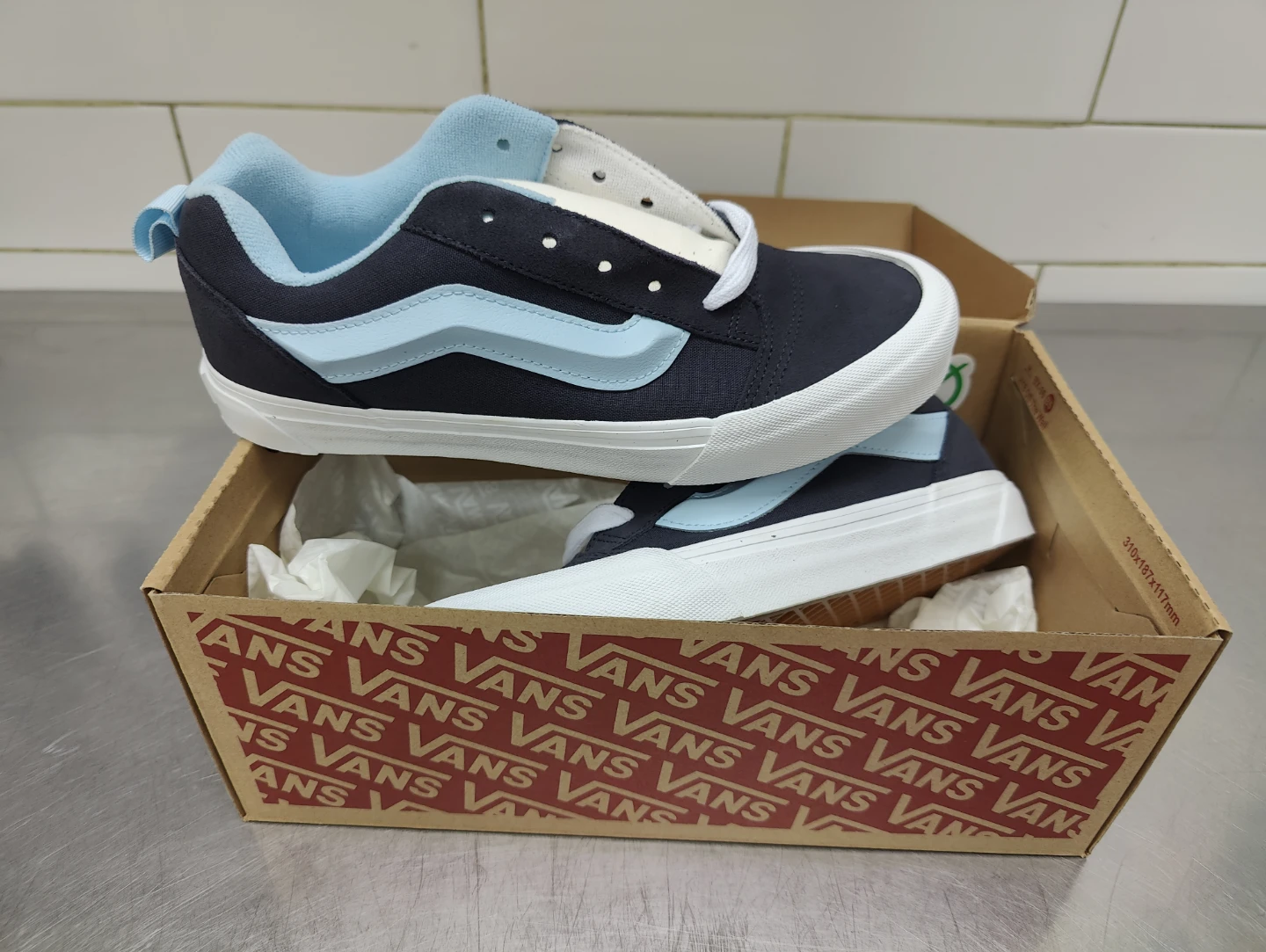 Vans Knu Skool Retro Sport Grey/Blue Shoes - Size 7