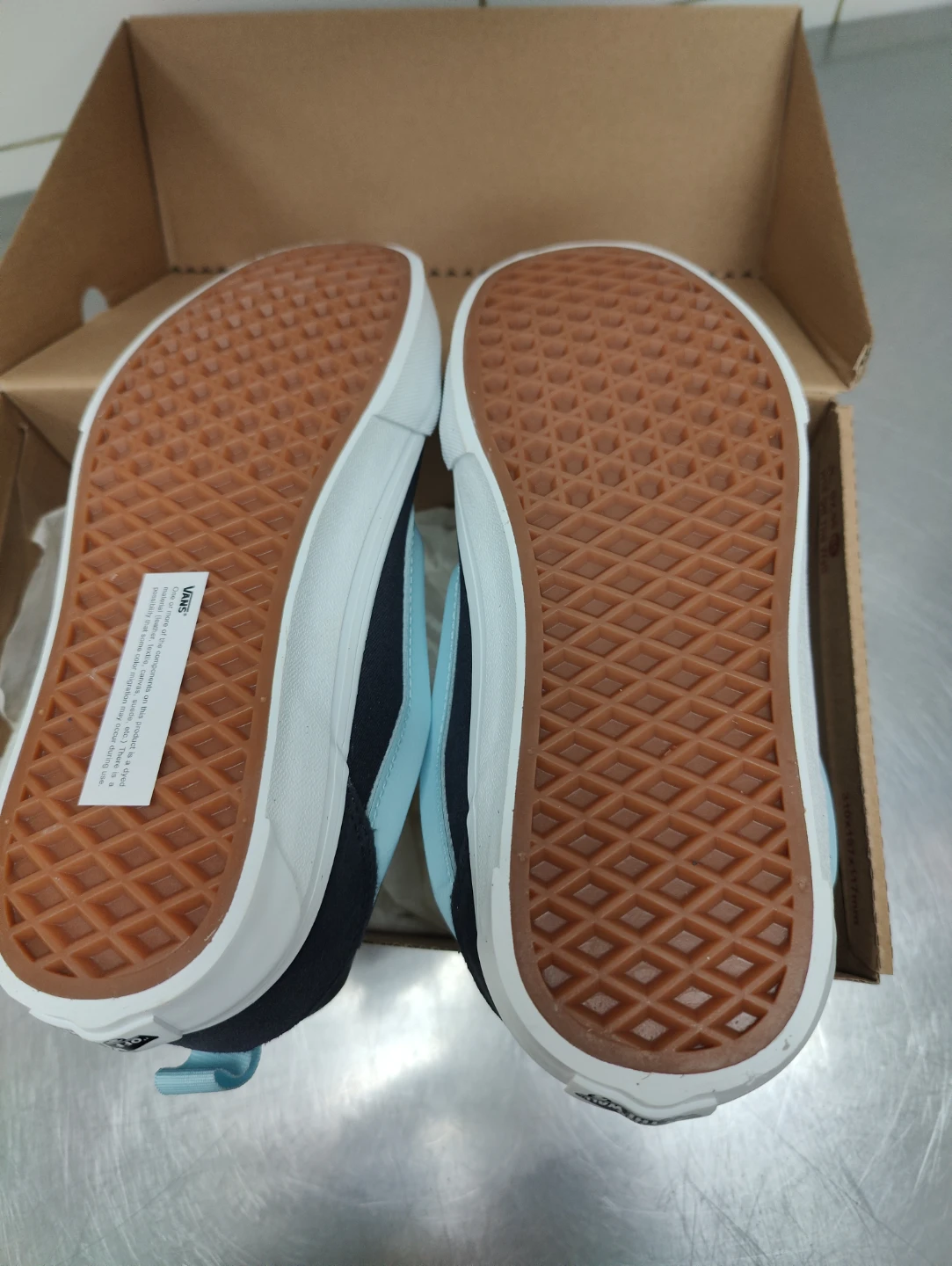 Vans Knu Skool Retro Sport Grey/Blue Shoes - Size 7 - photo 2