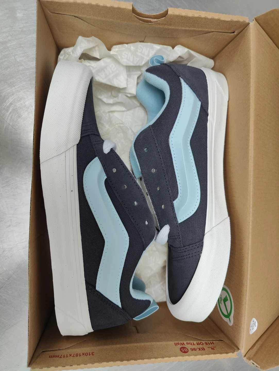 Vans Knu Skool Retro Sport Grey/Blue Shoes - Size 7 - photo 3